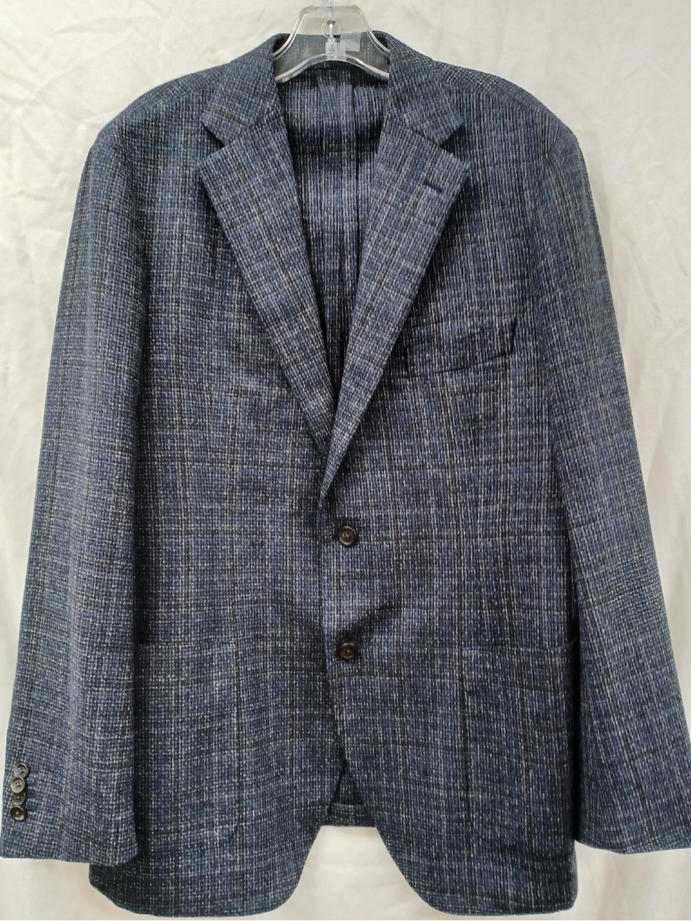 Proper Cloth 44R (slim) Sport Coat Zignone Navy Charcoal 100% Merino Wool Blazer